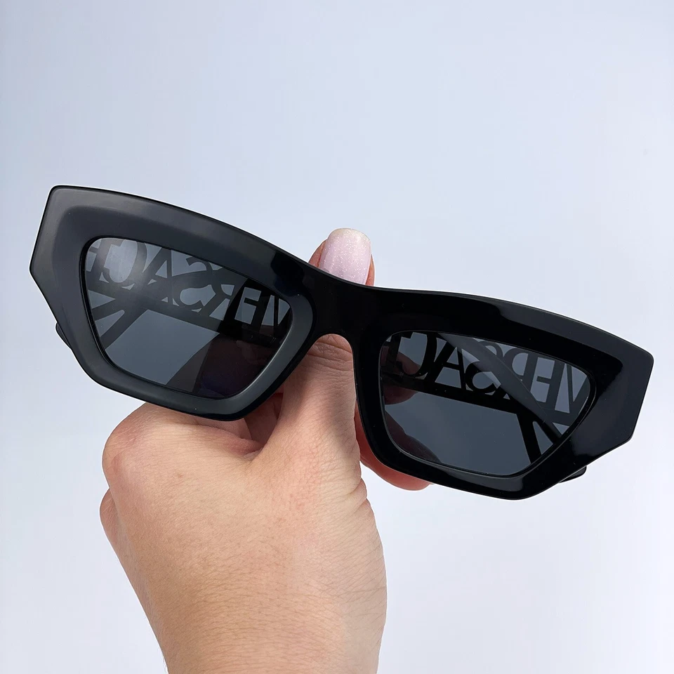 Versace Women AUTHENTIC Sunglasses Black Dark Grey Cat Eye VE4432U 523287