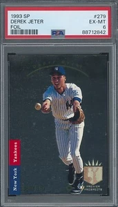 1993 SP Foil #279 Derek Jeter New York Yankees RC Rookie HOF PSA 6 EX-MT - Foto 1 di 2