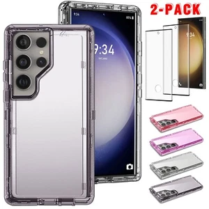 For Samsung Galaxy S23/S23+/S23 Ultra Clear Rugged Cover Case / Screen Protector - Picture 1 of 36