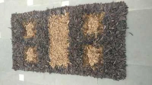 Shaggy Rugs 5 Boxes Small Cotton Pure Leather Cutting Carpet Brown-Beige Decor - Picture 1 of 4