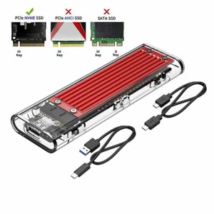 ORICO M.2 NVMe SSD Enclosure 10Gbps USB-C USB 3.1 PCIe M2 Adapter M-Key B+M Key - Picture 1 of 7