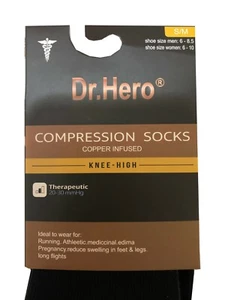 Dr.Hero® 3 Paar KOMPRESSIONSSTRÜMPFE " Kniehoch & Unisex & 20-30 mmHg & Cooper " - Bild 1 von 7