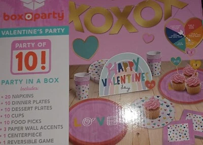 New Party In A Box Valentine/Love Of 10 - Box O Party-Horizon Group 66 Pieces - Image 1 of 3
