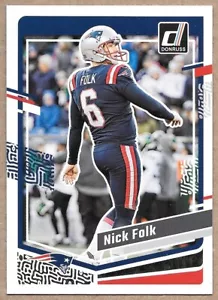 2023 Donruss #208 Nick Folk New England Patriots - Picture 1 of 2
