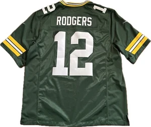 Aaron Rodgers Green Bay Packers Jersey Men's XL Green Nike Football On Field #12 - Picture 1 of 14