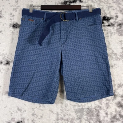 Pantalones Cortos Jack & Jones JJ Roller Para Hombre Talla 34 Azul Cinturón Preppy Informal Foto 1 de 4