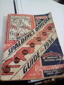 GUIDA UFFICIALE REGOLE BASEBALL SPALDING'S 1936 VINTAGE PER 1936-(60° ANNO) - Foto 1 di 6