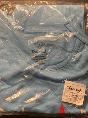 Diamond Supply Co. Regata, IATE 98, azul pó, grande, veja a descrição. - Imagem 1 de 4