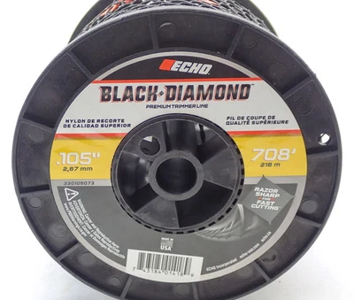 GENUINE ECHO BLACK DIAMOND LINE .105 3LB SPOOL 885FT 330105073 - Image 1 of 4