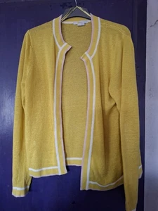 BODEN YELLOW EDGE TO EDGE CARDIGAN..LADIES SIZE 10 - Picture 1 of 4