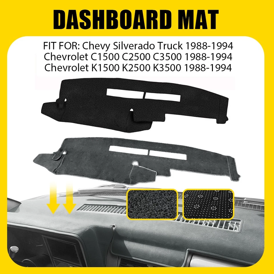 Dash Cover Dashboard Pad Mat Non-Slip for Chevrolet C1500 C2500 C3500 1988-1994 - Image 1 of 4