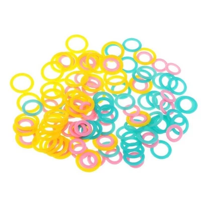 120pcs Colorful Plastic Knitting Stitch Marker Ring Knitter Tools - Image 1 of 3