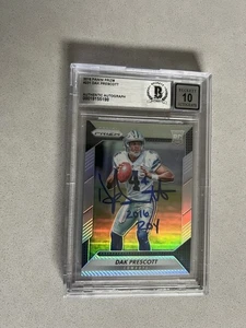 Dak Prescott signed encapsulated Card Beckett BAS cert slabbed Silver Prizm RC - Picture 1 of 2