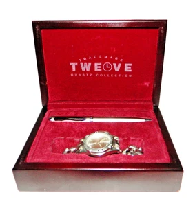 Trademark Twelve Quartz Collection Watch & Pen Set UNTESTED NEEDS BATTERY - Picture 1 of 9