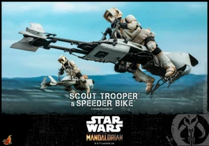 Scout Trooper and Speeder Bike TMS017 Star Wars Hot Toys Never Displayed - Picture 1 of 6
