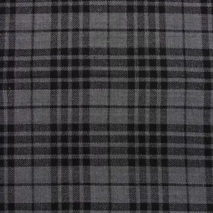 Orologio Scozzese Highlands Grigio Tartan 8 Iarde 13 Oz Lana Acrilica Tessuto Tartan - Foto 1 di 2