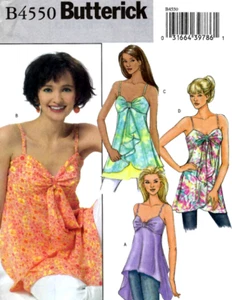 Misses Sleeveless Summer Top Sewing Pattern U-pick Size 6-12 Butterick 4550 OOP - Picture 1 of 2
