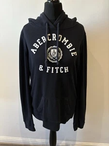 Abercrombie & Fitch Women’s Soft Hoodie Navy Blue Jumper Size M VGC - Picture 1 of 9