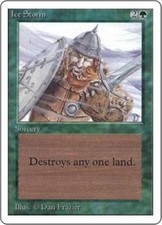 WOTC MtG Unlimited Ice Storm (U) VG