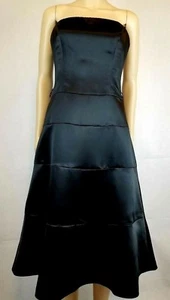 Black BCBG MAXAZRIA strapless A-line dress Party/cocktail Siz 6 Taffeta D0130-15 - Picture 1 of 12