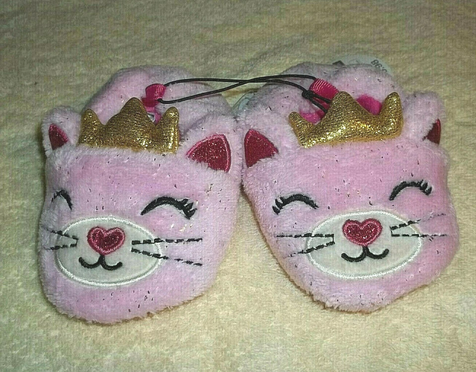Zapatillas de felpa Wonder Nation bebé niña gatito gato rosa zapatos 2 o 3 nuevas con etiquetas Foto 1 de 1