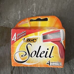 BIC Soleil REFILLS - Four Blade Razor Cartridge Refills - 4 Count, One Box - NEW