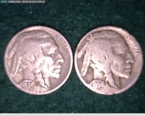 1934 P & D Buffalo Nickels( 10-197 11m1 ) - Imagen 1 de 2