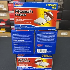 New In Box Pic Roach Prison - 2 Pre-Baited Units Insect Glue Trap Lot of 4 - Picture 1 of 3