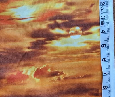 Elizabeth's Studio ~ Sunset Clouds Sky Sunrise~ 100% Cotton Sew Quilt Fabric BTY