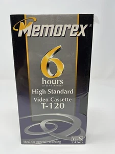 New Memorex 6 Hour High Standard Video Cassette T-120 VHS Tape - Picture 1 of 3