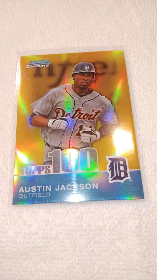 Bowman Chrome Topps 100 Prospects Refractor 2010 # 37 de 50 Austin Jackson #TPC9 Foto 1 de 3