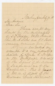 1888 Handwritten Letter from Newbury, Ontario Canada Signed Sarah Holding - Picture 1 of 3