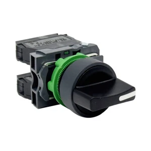 Selector switch XB5 plastic black 22mm 3 positions stay put 2 NO new XB5-AD33 - Picture 1 of 6