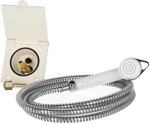 Kit Cajetín + Ducha Exterior Blanco Interruptor RK Reich Camper Autocaravana