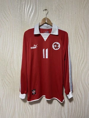 CAMISETA DE FUTBOL SUIZA 2002 2003 2004 LOCAL CAMISETA DE FUTBOL PUMA MANGA LARGA 11 Foto 1 de 4