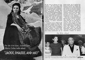 MARIA CALLAS 1969 PICTORIAL OPERA DIVA SPEAKS ARISTOTLE ONASSIS & JACKIE KENNEDY - Picture 1 of 1