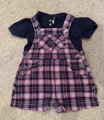 Mono Cherokee Vintage Niños Rojo Blanco Azul Talla 3-6 Meses Bolsillos Foto 1 de 4