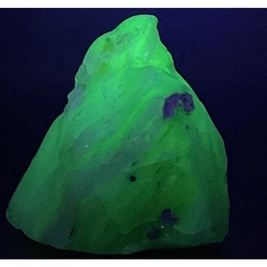 Custard Peach Tipped Art Glass Cullet Glowing Swirl Uranium Slag Glass #5GL144 - Picture 1 of 6
