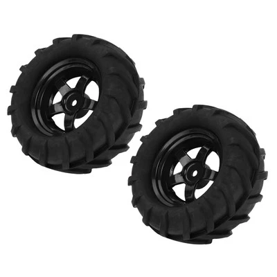 2pcs 82mm RC Gummireifen Reifen Für 1/16 Fernbedienung Rennwagen Buggy Truck BAK - Bild 1 von 4