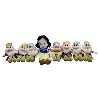 Disney Snow White and Seven Dwarfs Plush Dolls Set NEW - Image 1 of 4