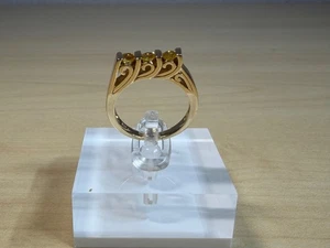 Estate 14k Yellow Gold 0.75cts Yellow Sapphire Channel Set Band Ring Size 6.75 - Picture 1 of 24