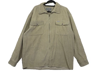 Camisa chaqueta de pana Point Zero para hombre XL bronceada con botones manga larga ropa de trabajo Foto 1 de 4