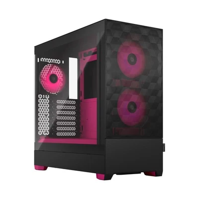 Fractal Design Pop Air RGB Magenta Core - Tempered Glass Clear Tint - Honeycomb  - Image 1 of 4