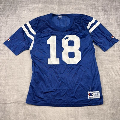Camiseta deportiva de los Indianapolis Colts para hombre grande azul PAYTON Manning #18 de colección campeón de los 90 Foto 1 de 4