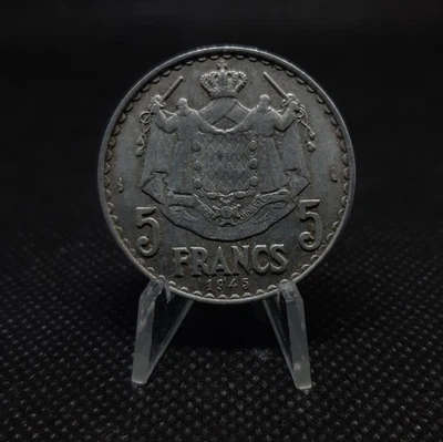 1 Franc Monaco 1945 - Louis II en aluminium, TB+, sous pochette - Photo 1/2