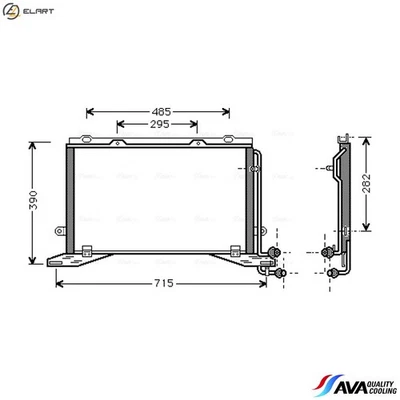 CONDENSER AIR CONDITIONING MSA5268 FOR MERCEDES-BENZ E-CLASS/Platform/Chassis - Image 1 of 4