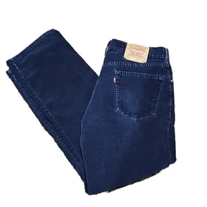 Vintage Y2K Levi’s 505 Straight Leg Blue Corduroy Pants Men's 36x30 - Picture 1 of 6