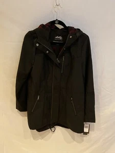 Sebby Women's Black Windbreaker Coat - Size L, Water-Resistant Jacket - Picture 1 of 9