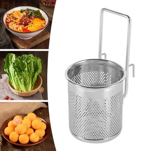 Hot-pot Mesh Net Basket Stainless Steel Noodle Strainer Basket With Handle - Picture 1 of 14