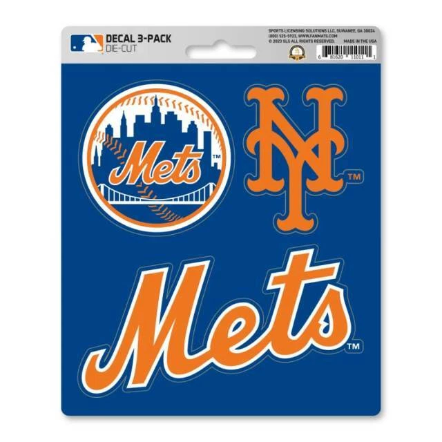 New York Mets - Set Of 3 Sticker Sheet - Image 1 of 1